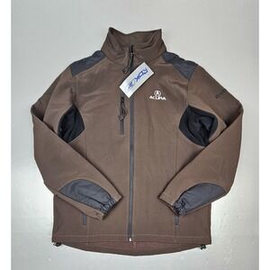 Reebok Jacket Mens Large Brown ACCURA Soft‎ Shell Coat Sherpa Fleece Lining NWT